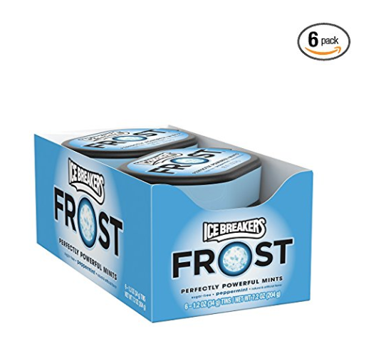 ICE BREAKERS Frost Sugar Free Mints, Peppermint, 1.2 Ounce (Pack of 6) only  $9.02