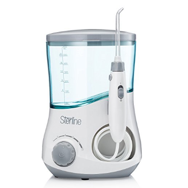 Sterline Counter Top Water Flosser with Six Interchangeable Nozzles, Dental Irrigator with 10 Water Pressure Settings, and a 600ml Capacity $20.89