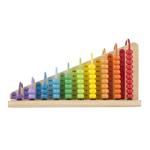 Melissa & Doug Add & Subtract Abacus - Educational Toy With 55 Colorful Beads and Sturdy Wooden Construction, Only $13.99