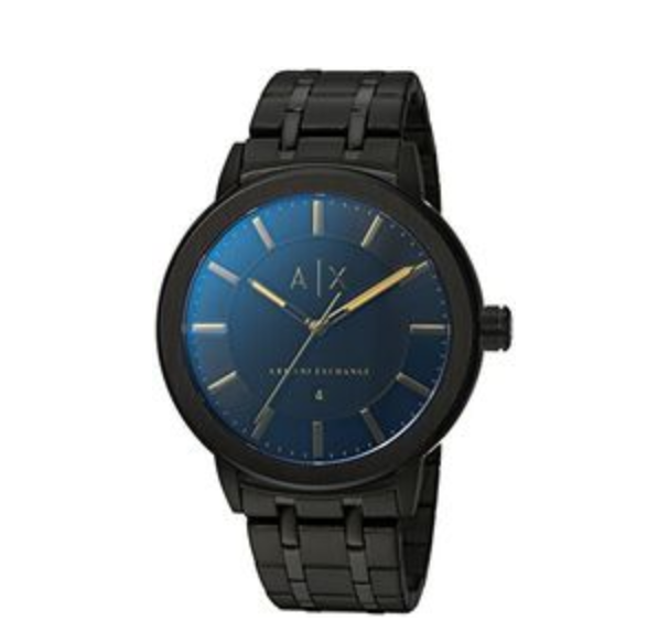 Armani Exchange 男士 AX1461 黑色不锈钢手表, 现仅售$99.75, 免运费！