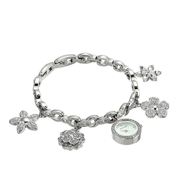 Anne Klein Charm Bracelet Watch with Swarovski Crystals only $62.38