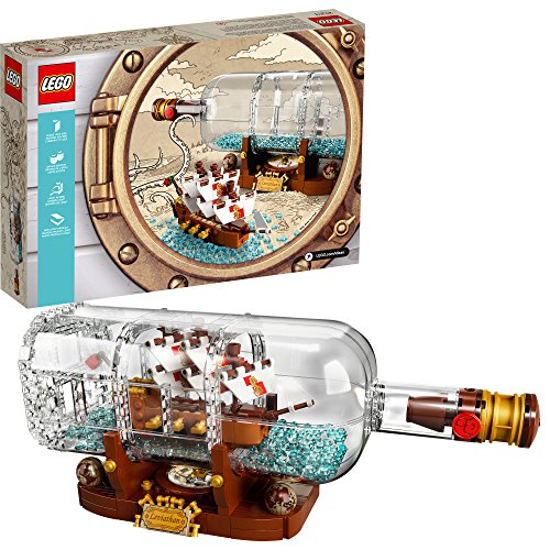 LEGO Ideas Ship in a Bottle 92177 Expert Building Kit, Snap Together Model Ship, Collectible Display Set and Toy for Adults (962 Pieces), Only $69.99 , free shipping