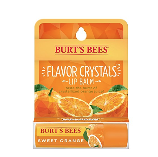 Burt's Bees Flavor Crystals 100% Natural Lip Balm, Sweet Orange with Beeswax & Fruit Extracts - 1 Tube only $1.89