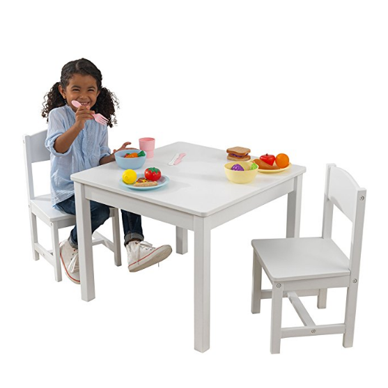 Kidkraft 木质儿童桌椅三件套，原价$145.90，现仅售$72.92，免运费