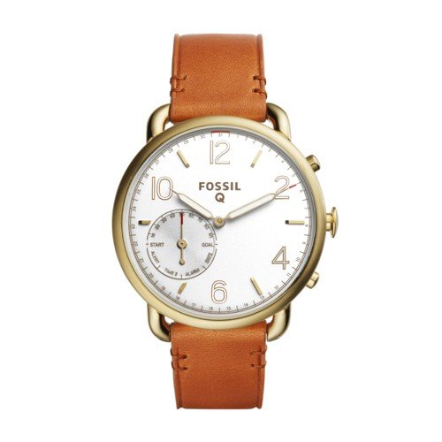 Fossil Hybrid Smartwatch - Q Tailor Leather, Brown FTW1127, Only $71.25, free shipping