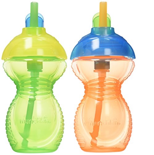 Munchkin Click Lock 寶寶學飲吸管杯，9 oz，2個裝，現僅售$6.09