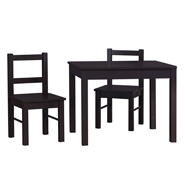 Ameriwood Home Hazel Kid's Table and Chairs Set, Espresso $61.50，free shipping