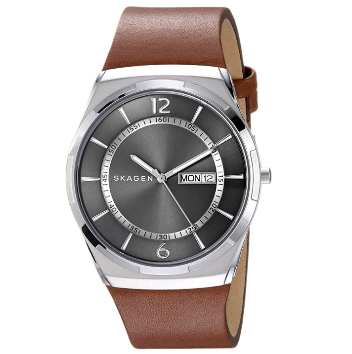 Skagen Men's Melbye Titanium And Leather Watch only $61.99