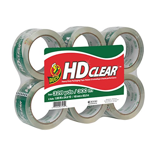Duck HD Clear Heavy Duty Packaging Tape Refill, 6 Rolls, 1.88 Inch x 54.6 Yard, (441962), Only $8.33, free shipping after using SS