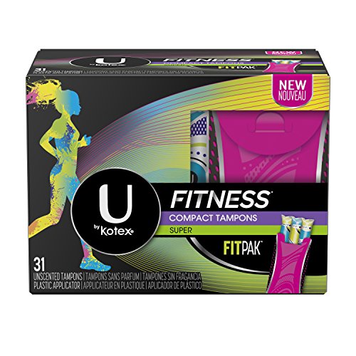 U by Kotex Unscented Super Absorbency Fitness Tampons with Fit Pak, 31 Count, Only $6.64, free shipping after using SS
