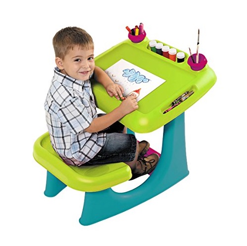 Keter Sit & Draw Kids Art Table Creativity Desk with Arts & Crafts Storage and Removable Cups, Green, Only $29.99, free shipping