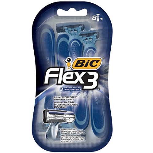 BIC Flex 3 Men's Disposable Razor, 8-Count, Only $6.00, free shipping after clipping coupon and using SS