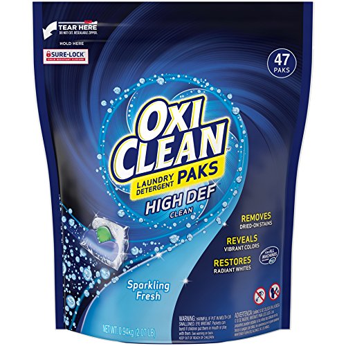 Oxiclean Laundry Detergent HD Packs, Sparkling Fresh Scent, 47 Count, Only $9.47, free shipping after using SS