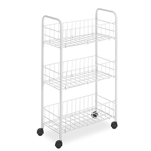 Whitmor 3 Tier Small Wire Rolling Cart, Only $9.75