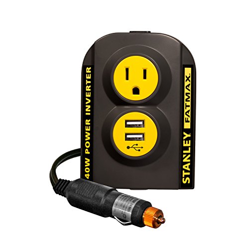 STANLEY FATMAX PCI140 140W Power Inverter: 12V DC to 120V AC Power Outlet with Dual USB Ports, Only $15.15
