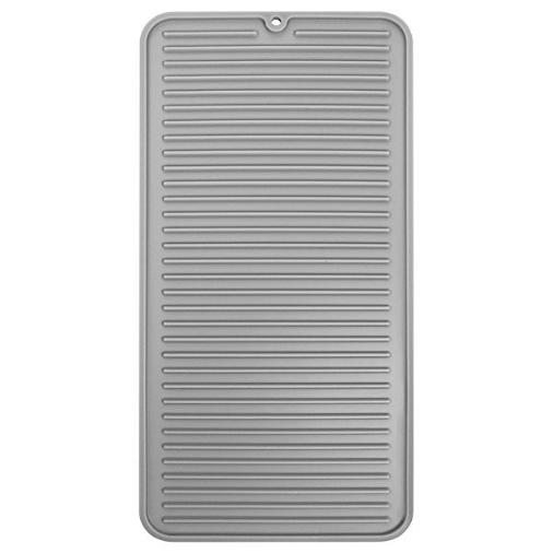 InterDesign Lineo Kitchen Countertop Silicone Sink Drying Mat - Small, Gray $7.86