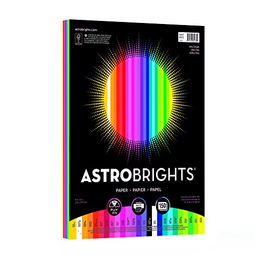 Astrobrights Color Paper, 8.5” x 11”, 24 lb/89 gsm,Spectrum 25-Color Assortment, 150 Sheets (80933-01), Only $6.99