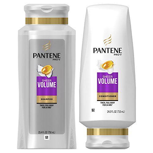 Pantene Volumizing Shampoo and Sulfate Free Conditioner for Fine Hair, Sheer Volume, 25.4 Fl Oz (Pack of 2) $8.79