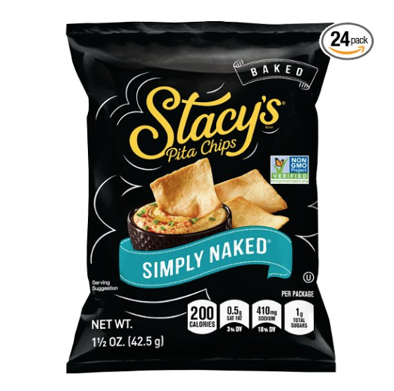 Stacy's Simply Naked Pita Chips, 1.5 Ounce Bags (Pack of 24), Only $14.89, You Save $7.82(34%)
