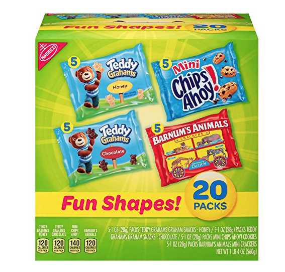 Nabisco Fun Shapes Mix - Variety Pack with Cookies & Crackers, 20 Count Box, 20 Ounce only $6.63