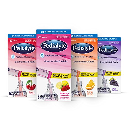 Pedialyte Electrolyte Powder, Variety Pack Flavor Bundle, Electrolyte Drink,0.6 Ounce  Powder Packets, 24 Count, Only  $31.97 after clipping coupon, free shipping