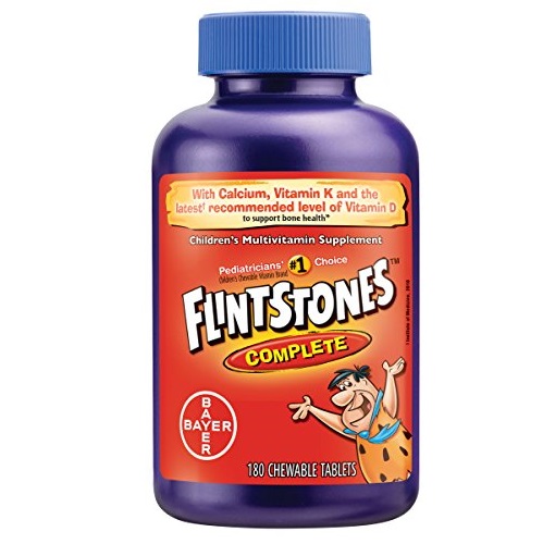 Flintstones Complete Chewables Children’s Multivitamins, Kids Vitamin Supplement with Vitamins C, D, E, B6, and B12, 180 Count, Only $8.81 free shipping using SS