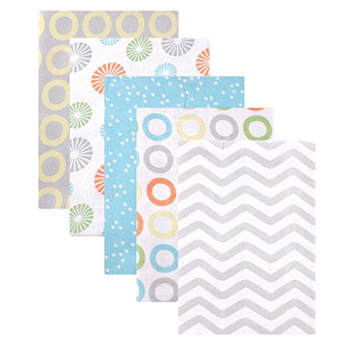 Luvable Friends Flannel Receiving Blankets, Yellow Pinwheel, 5 Count, Only$7.29 after clipping coupon