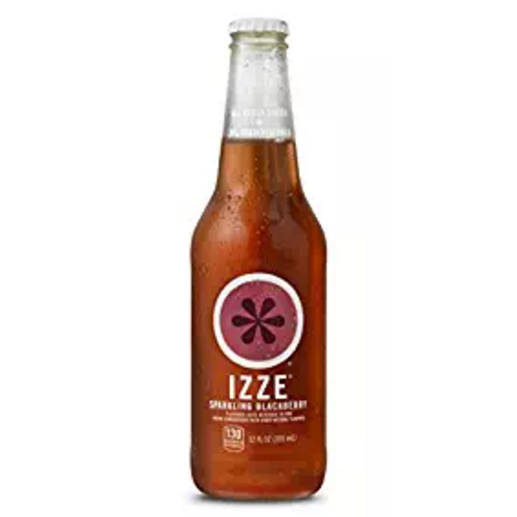 IZZE 玻璃瓶装 黑莓口味水果汽水 12 oz x 12瓶 $10.72，免运费