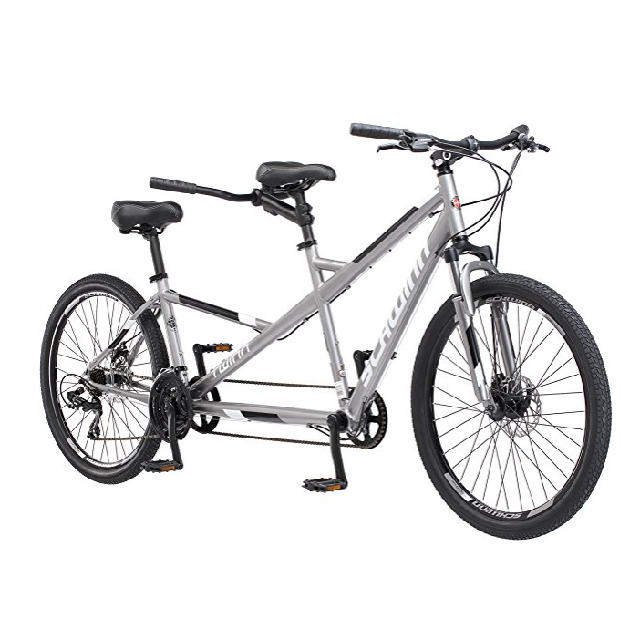 Schwinn Twinn Tandem 26” Wheel Bicycle, Grey, One Frame Size 20” only $359.60