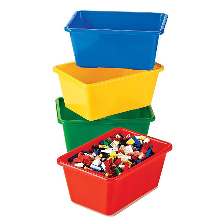 Humble Crew, Primary Small Plastic Storage Bins, Set of 4, Colors, 4 Set $10.97
