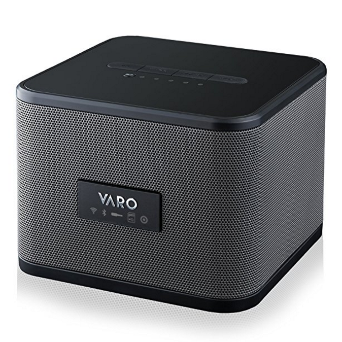 VARO Portable WiFi + Bluetooth Multi-Room Speaker, Cube, Black (iOS Only) $38.00，free shipping