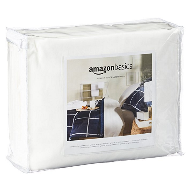AmazonBasics Fully-Encased Waterproof Mattress Protector - Twin, Standard 12 to 18-Inch Depth $12.99