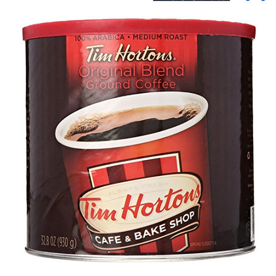白菜价：Tim Hortons 100% 阿拉比卡中度烘焙咖啡粉 32.8oz, 现仅售$15.59