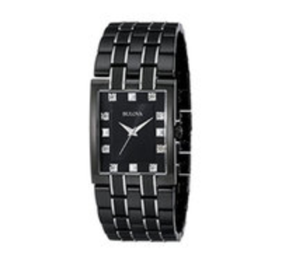 Bulova Men's 98D111 Bracelet Black Dial Watch only $149.99