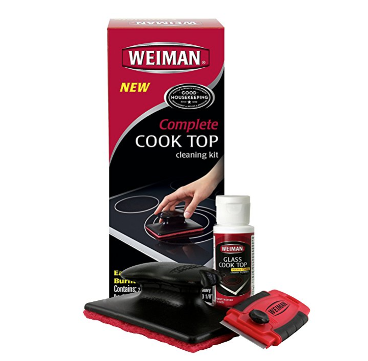 Weiman Complete Cook Top Cleaning Kit - Cook Top Cleaner and Polish 2 Ounce, Scrubbing Pad, Cleaning Tool, Cook Top Razor Scraper only $5.98