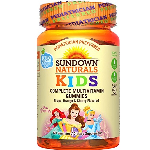 Sundown Naturals  儿童综合维他命软糖，60粒，原价$8.50，现仅售$4.06