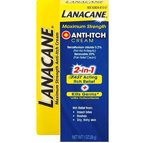Lanacane Maximum Strength Anti-itch Cream, 1 oz, 2in1 Fast Acting Itch Relief and Kills Germs, Only $5.06, free shipping after using SS