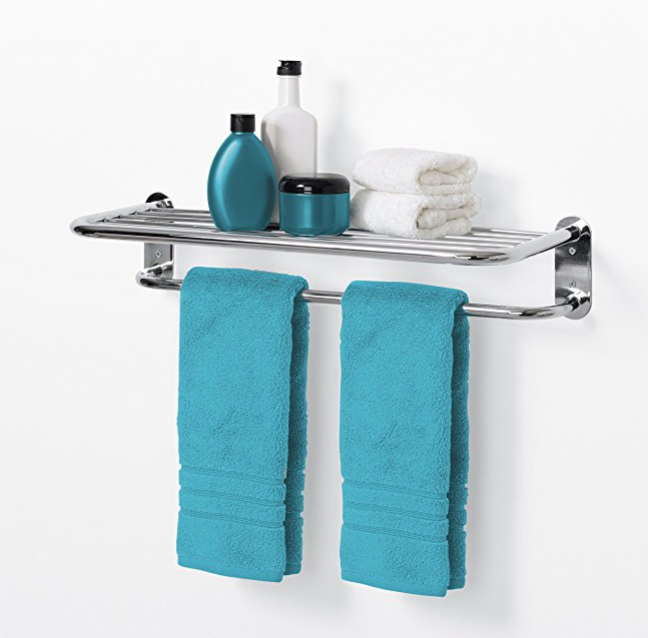 Zenna Home 9005SS, Hotel Style Towel Shelf, Chrome only $11.89