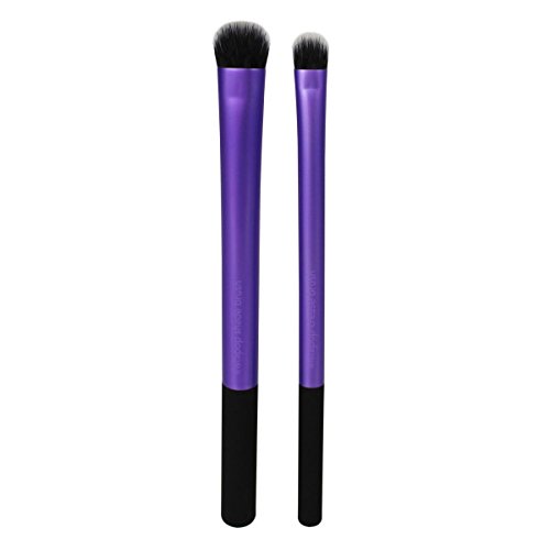 Real Techniques Eye Shade + Blend Set, with Ultra Plush, Custom Cut, Synthetic Taklon Bristles, Includes: Base Shadow and Deluxe Crease Brushes, Only $3.46