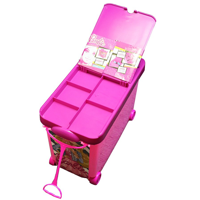 Barbie 20-Doll Store It All Portable Trunk with Handle and Wheels $24.99