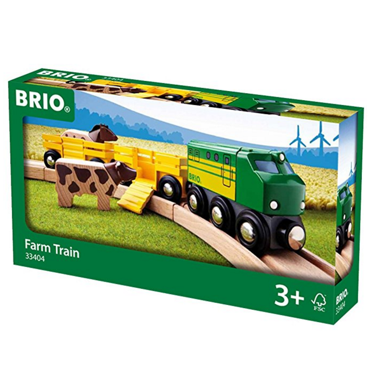 Brio 農場木質火車及動物玩具5件套 $16.59