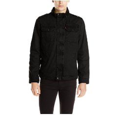 Levi's Men's Washed Cotton Two Pocket Military Jacket $32.10