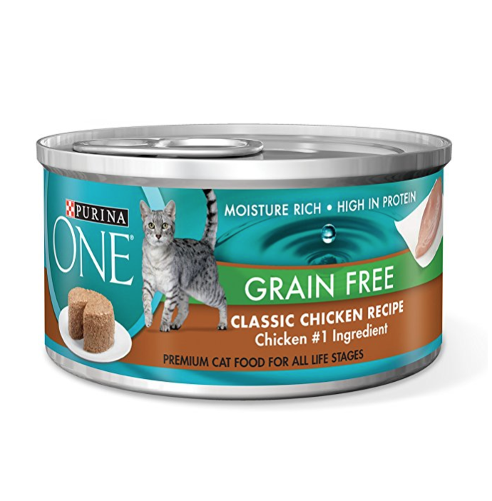 Purina ONE 雞肉味貓糧罐頭 不含穀物 3oz 24罐, 現點擊coupon后僅售$10.94,免運費！