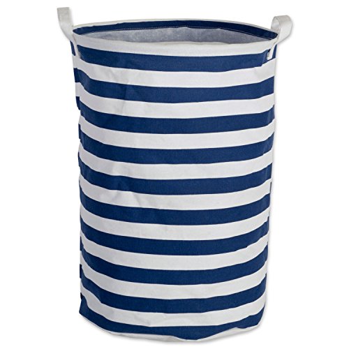DII Cotton/Polyester Round Laundry Hamper or Basket, Perfect In Your Bedroom, Nursery, Dorm, Closet, 14 x 14 x 20