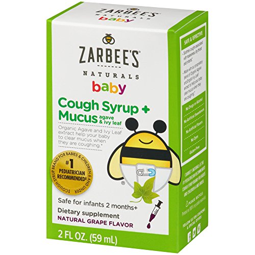 Zarbee's Naturals Baby Cough Syrup + Mucus, Natural Grape Flavor, 2 Fl. Ounces, safe and effective for infants 2 months+ Safe, effective, drug free, Only $2.13