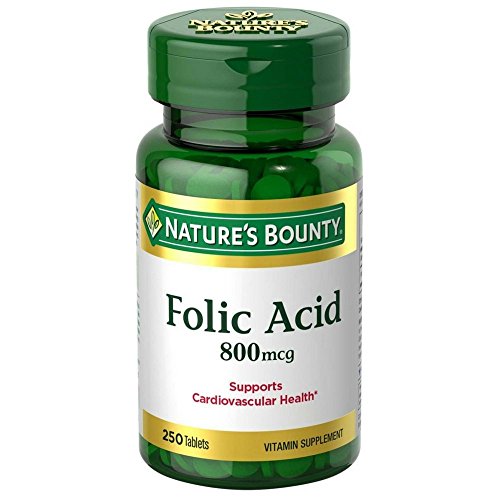 Nature's Bounty Folic Acid 800 mcg Tablets Maximum Strength 250 ea, Only $4.99