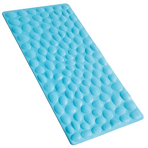 OTHWAY Non-slip Bathtub Mat Soft Rubber Bathroom Bathmat with Strong Suction Cups (Blue), Only $11.99