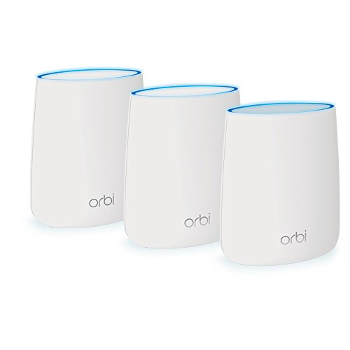NETGEAR Orbi Tri-band Whole Home Mesh WiFi System with 2.2Gbps speed (RBK23) – Router & Extender replacement covers up to 6,000 sq. ft., 3-pack, Only $199.99, free shipping