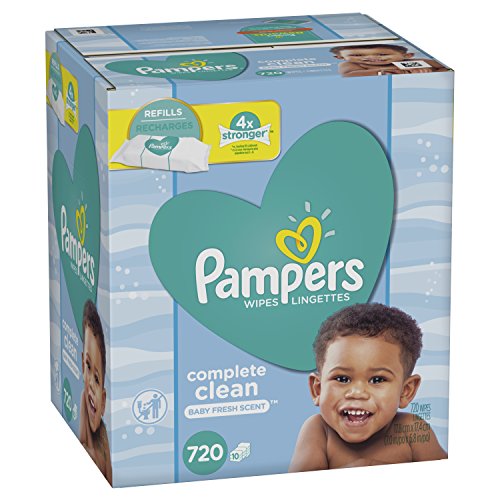 Pampers Baby Water Wipes Complete Clean Scent 10X Refill Packs, 720 Count, Only $14.64