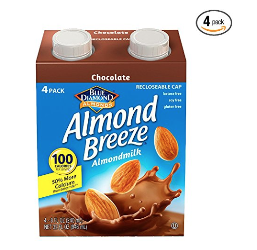Almond Breez 巧克力口味杏仁牛奶 240ml 4瓶，现仅售$3.83，免运费！